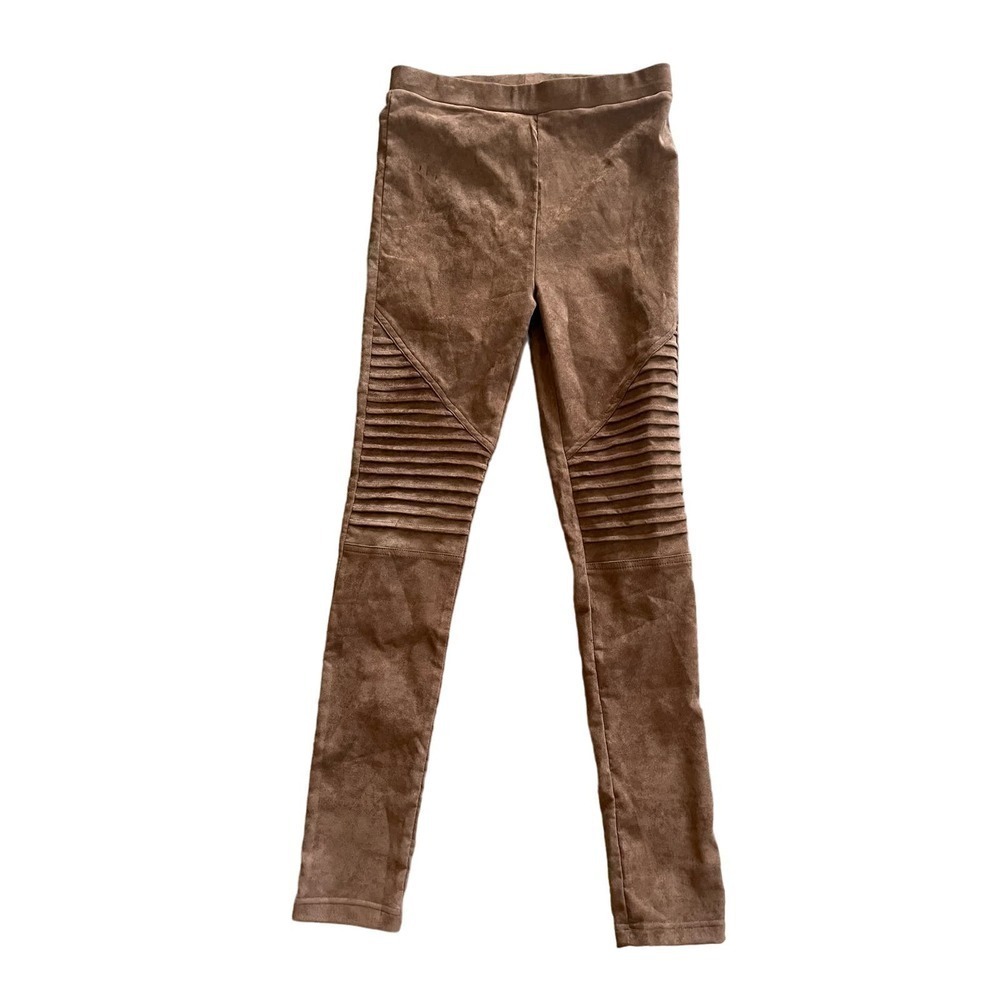 Ooberswank Women’s Faux suede moto leggings in size medium​​​​​​​​